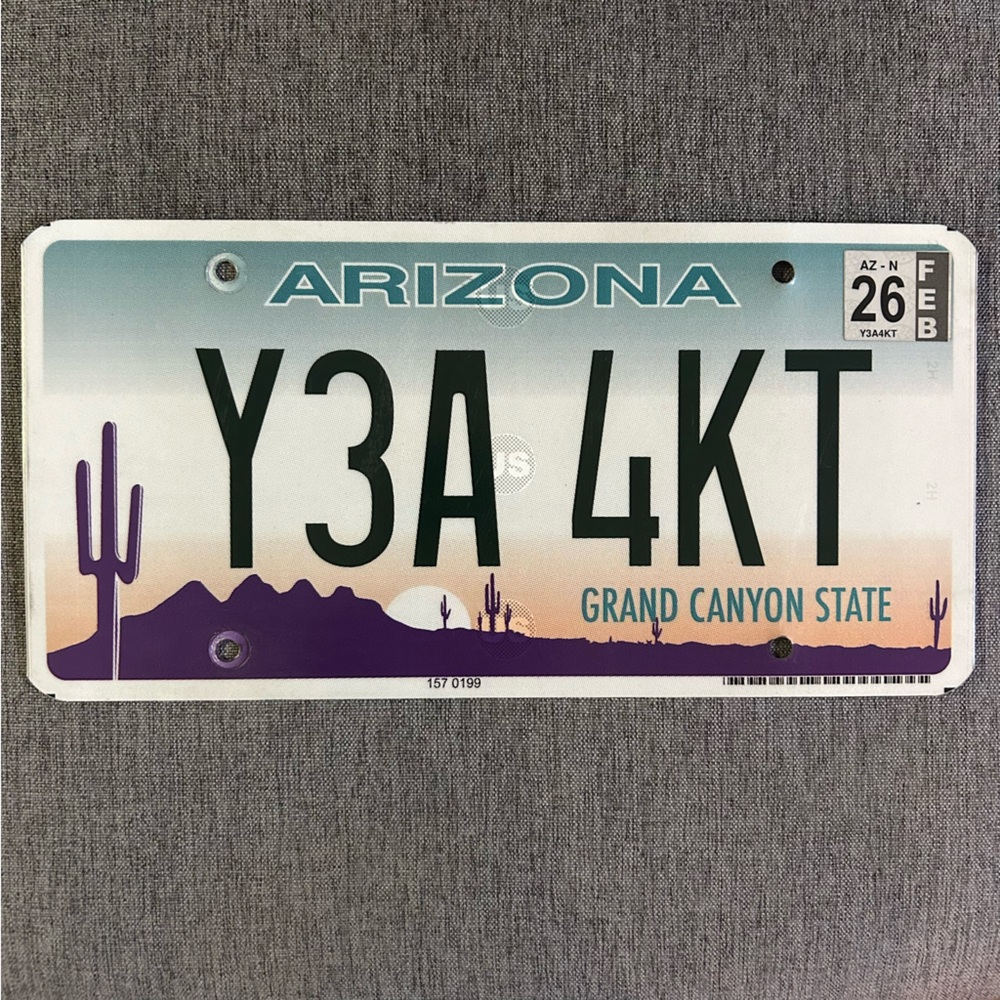 Arizona License Plate